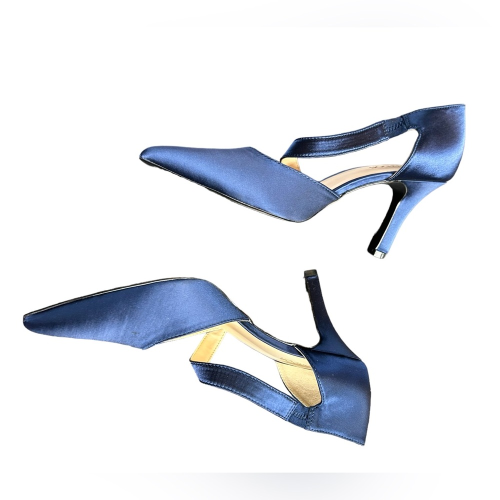 JENN ARDOR navy blue Women’s Stiletto Ankle Strap Pointed Toe Pumps heels NWT - Picture 7 of 7